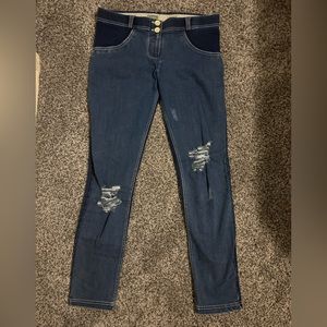 Freddy Jeans - WR.UP® DENIM - Low Rise - Distressed - Ankle Length - Size Medium